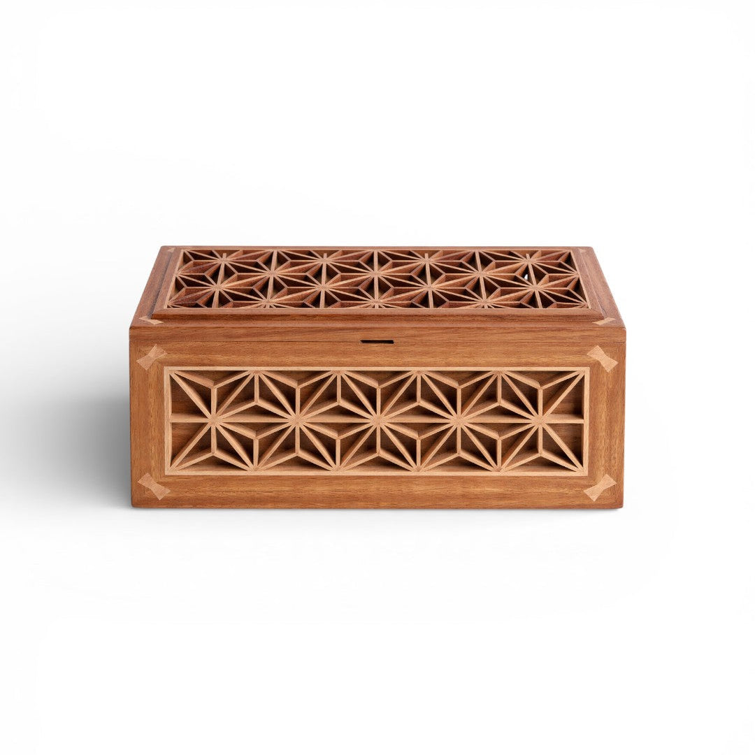 Kumiko Keepsakes Box with Tray