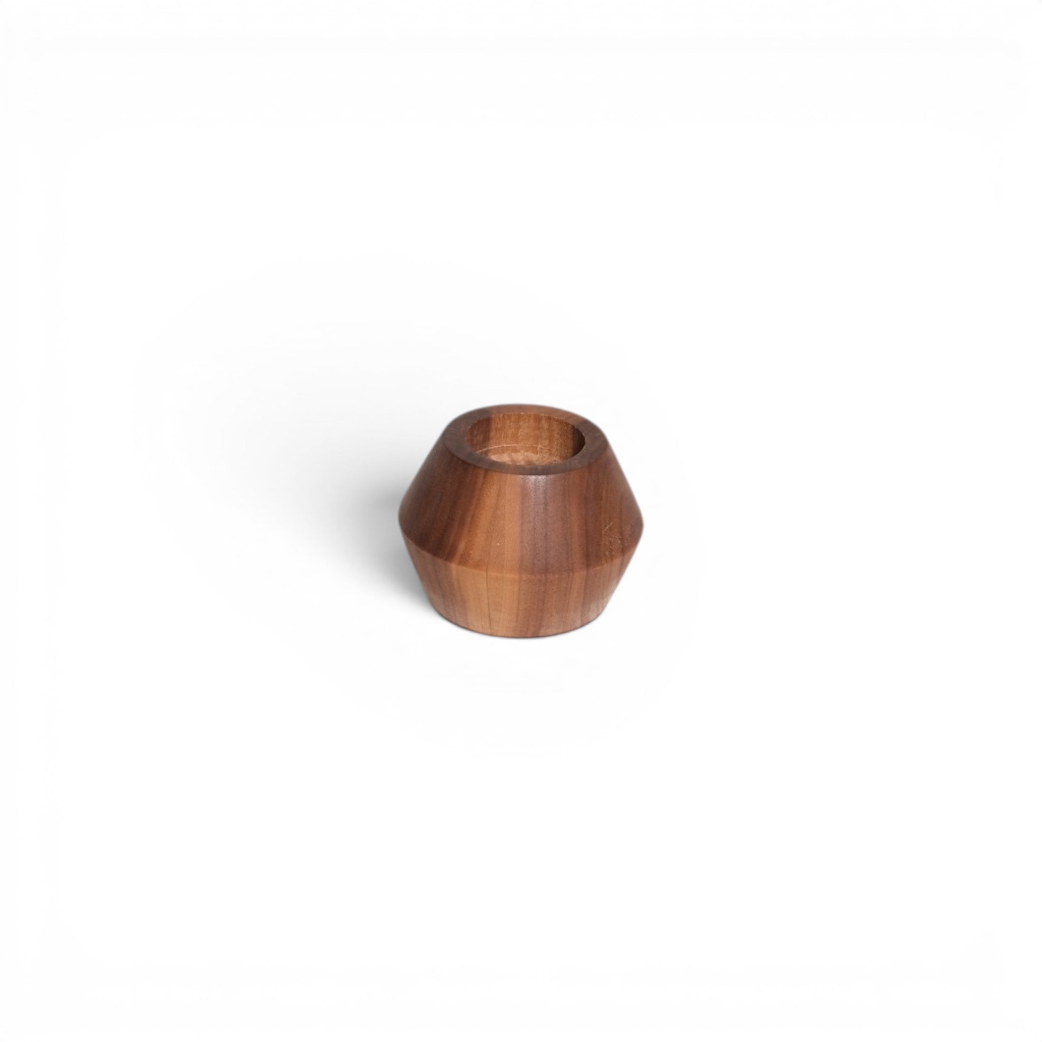 Turned Wooden Candle Holders (Set of Two)