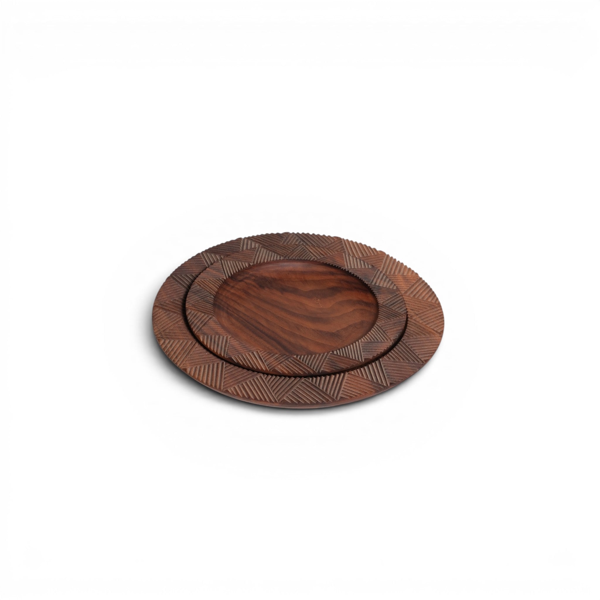 Carved Plates (Set of 2)