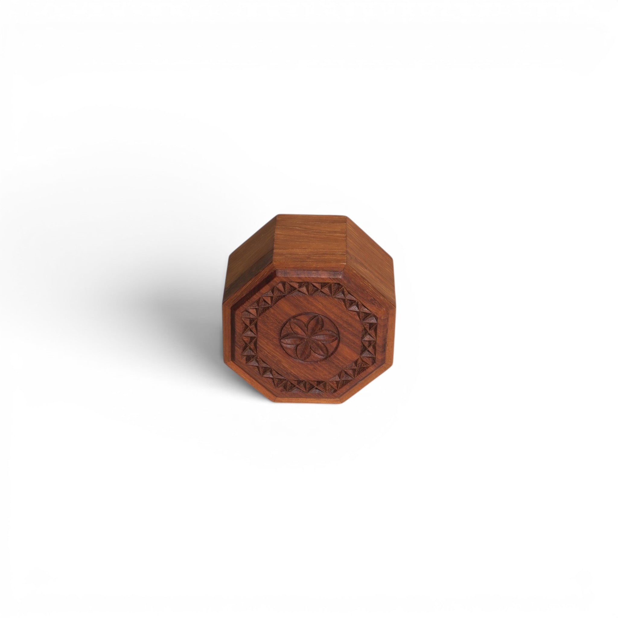 Octagonal Carved Box - Small