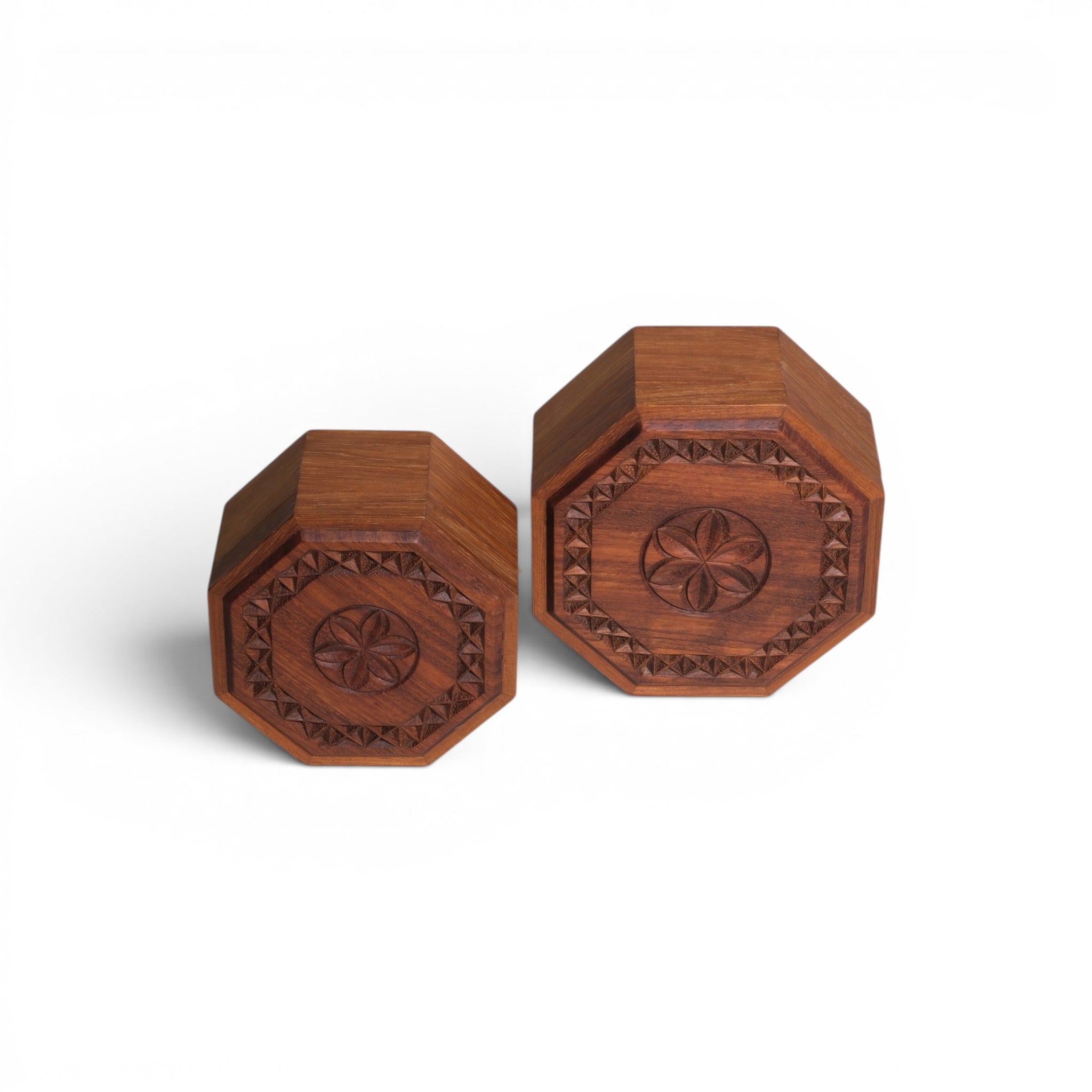 Octagonal Carved Box - Medium