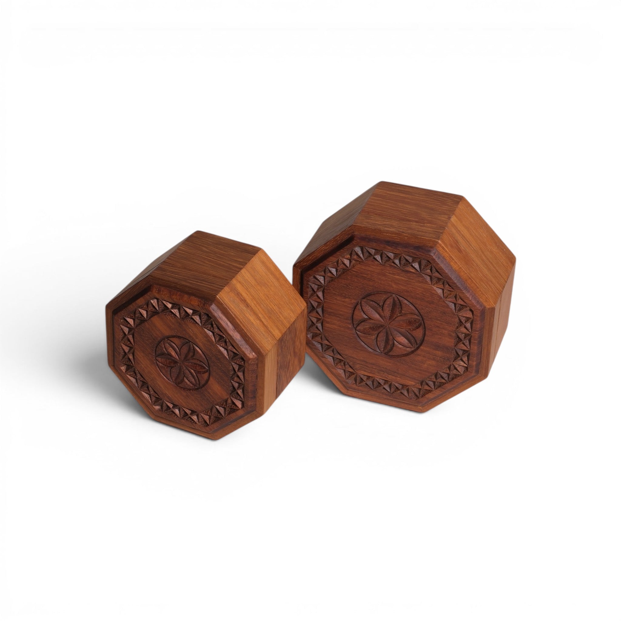 Octagonal Carved Box - Small