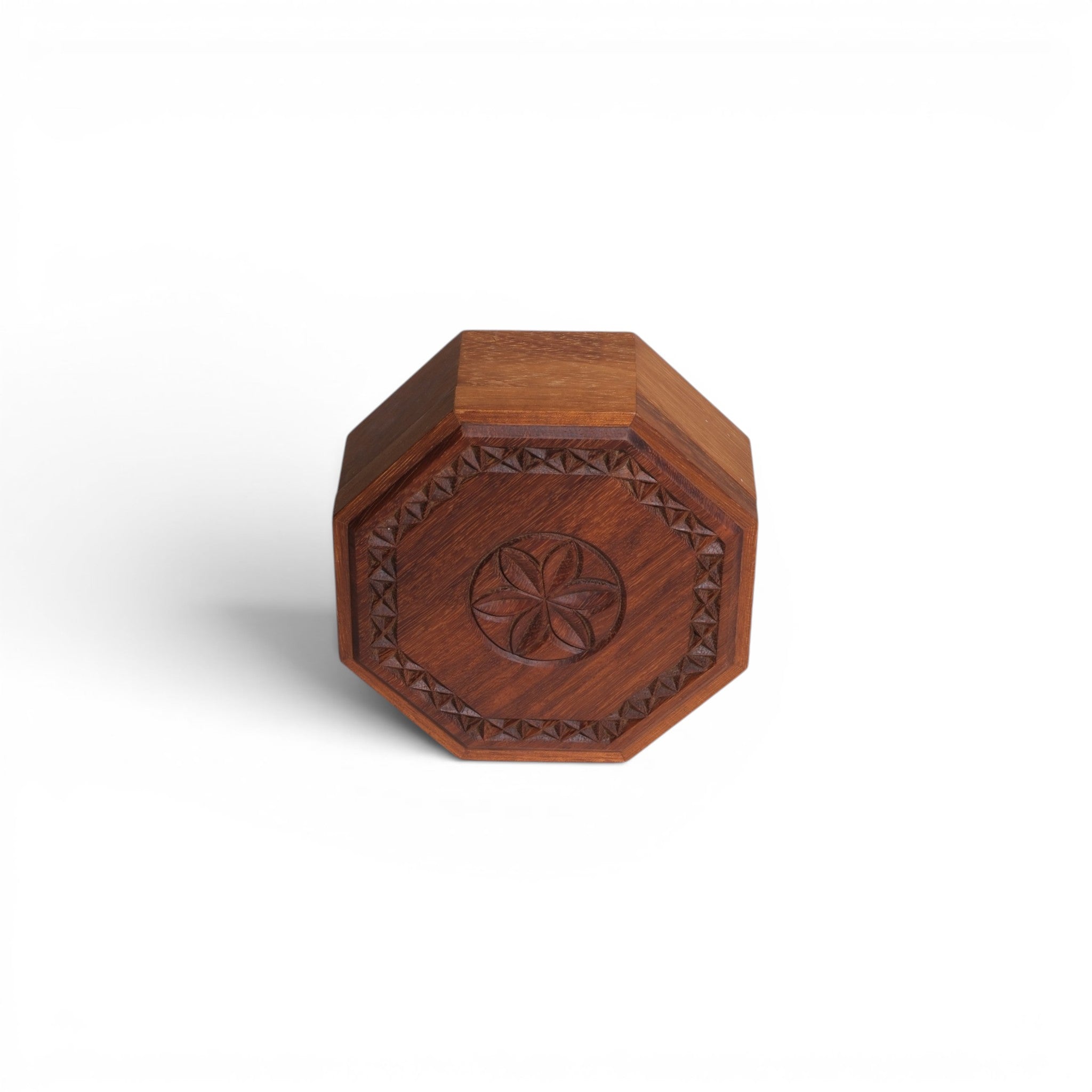 Octagonal Carved Box - Large