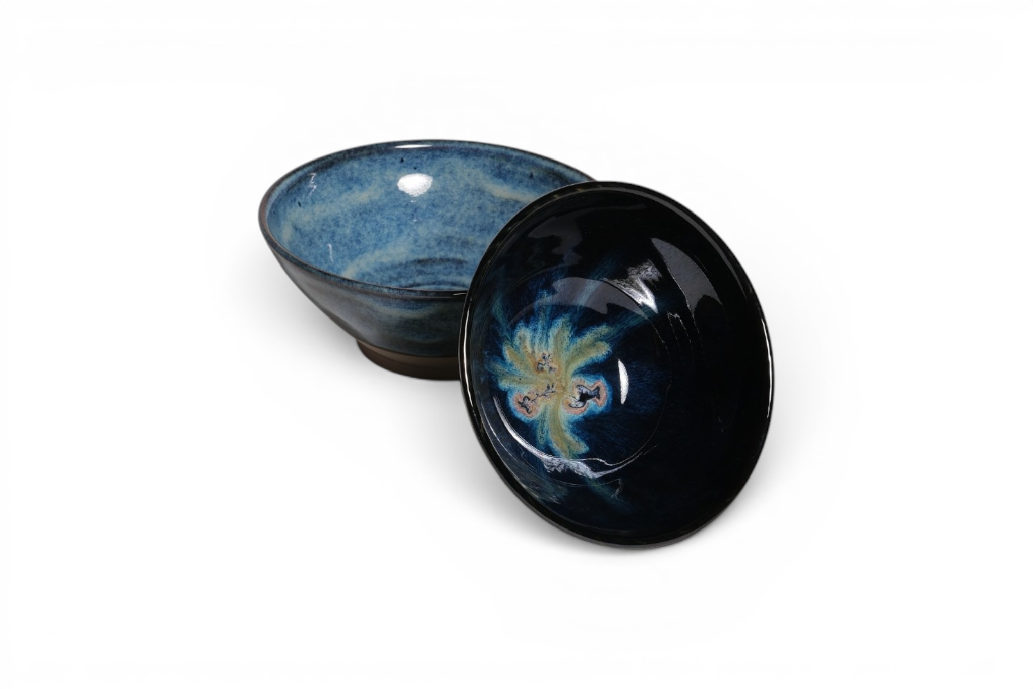Glazed Bowl – Dark Blue Shades