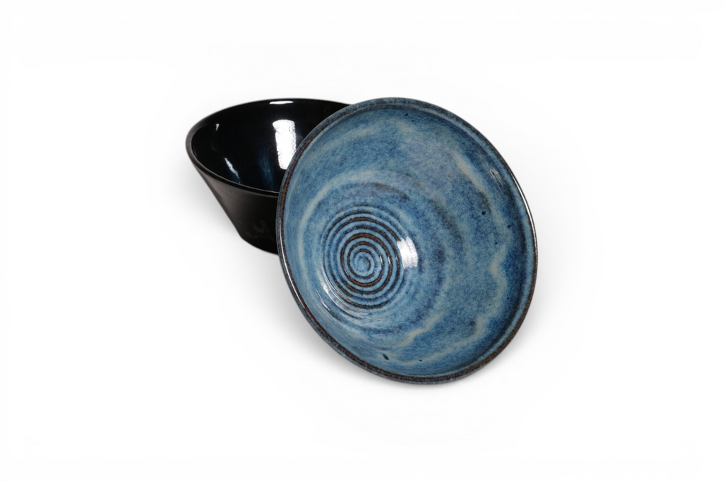 Glazed Bowl – Dark Blue Shades