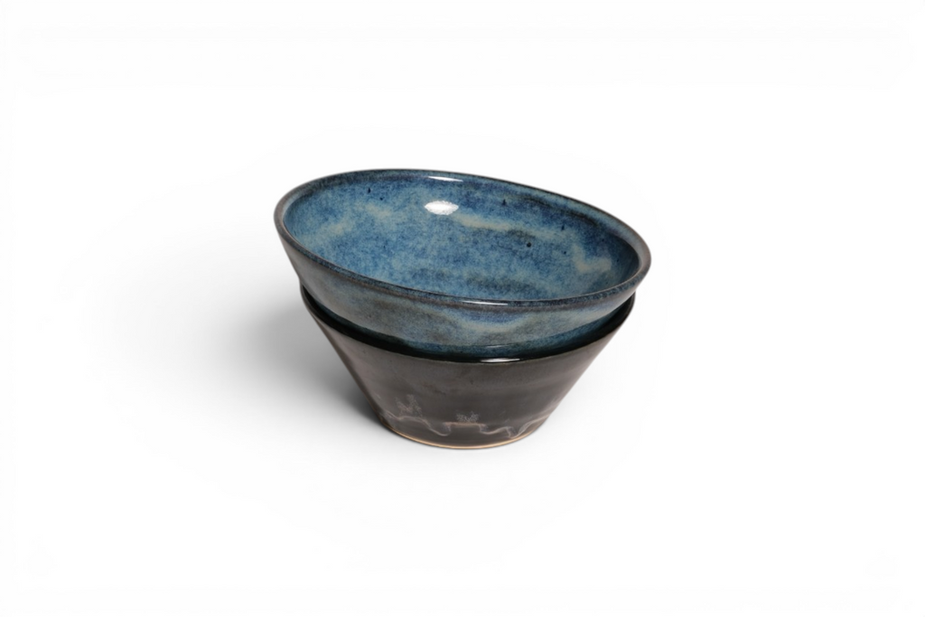 Glazed Bowl – Dark Blue Shades